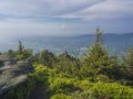 Jizera Mountains jizerske hory panorama, view from hill Frydla Royalty Free Stock Photo