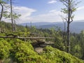 Jizera Mountains jizerske hory panorama, view from hill Frydla Royalty Free Stock Photo