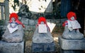 Jizo Bosatsu or japanese monk stone statue at Narita san Shinsho ji temple, Narita, Chiba, Japan