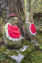 Jizo Statue in Ancient Graveyard of Okunoin Cemetery, Koyasan, Japan Royalty Free Stock Photo