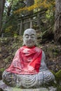 Jizo Statue in Ancient Graveyard of Okunoin Cemetery, Koyasan, Japan Royalty Free Stock Photo