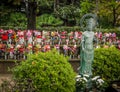 Jizo statues at the cemetery of Zojo-ji temple, Tokyo, Japan Royalty Free Stock Photo