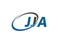 JJA letter creative modern elegant swoosh logo design Royalty Free Stock Photo