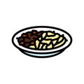 jjajangmyeon korean cuisine color icon vector illustration Royalty Free Stock Photo