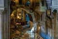 Interiors of the Church of the Holy Sepulcher in Jerusalem, Israel. Royalty Free Stock Photo