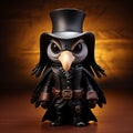 Chibi Eagle Vinyl Toy With Plague Doctor Mask