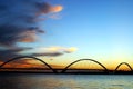 JK Bridge Silhouette on Sunset Brasilia Brazil