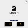JK K Letter Linked Luxury Premium Logo