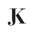 jk logo , initial logo vector