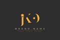 JKO abstract letter logo design Royalty Free Stock Photo