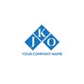 JKo letter logo design on WHITE background. JKo creative initials letter logo concept. JKo letter design Royalty Free Stock Photo