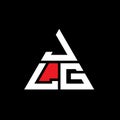JLG triangle letter logo design with triangle shape. JLG triangle logo design monogram. JLG triangle vector logo template with red Royalty Free Stock Photo