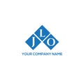 JLO letter logo design on WHITE background. JLO creative initials letter logo concept. Royalty Free Stock Photo