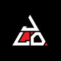 JLO triangle letter logo design with triangle shape. JLO triangle logo design monogram. JLO triangle vector logo template with red Royalty Free Stock Photo