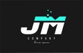 jm j m alphabet letter logo combination in blue and white color. Creative icon design for business and company