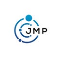 JMP letter technology logo design on white background. JMP creative initials letter IT logo concept. JMP letter design