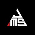 JMS triangle letter logo design with triangle shape. JMS triangle logo design monogram. JMS triangle vector logo template with red Royalty Free Stock Photo