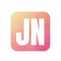 JN Letter Logo Design With Simple style