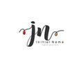 JN Signature initial logo template vector. Initial signature logo template. Initial letter logo template for logo identity and