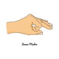 Jnana Gyan Mudra / Gesture of Wisdom. Vector Royalty Free Stock Photo