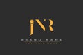 JNR abstract letter logo design Royalty Free Stock Photo