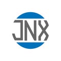 JNX letter logo design on white background. JNX creative initials circle logo concept. JNX letter design Royalty Free Stock Photo