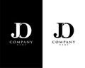 Jo, oj initial company name logo template vector