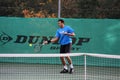 Jo-Wilfried Tsonga during a practice session Royalty Free Stock Photo