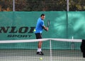 Jo-Wilfried Tsonga during a practice session Royalty Free Stock Photo