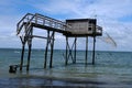 Wooden hut typical of the Atlantic coast in France