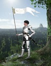 Joan of Arc Jeanne d`Arc in full armor Royalty Free Stock Photo