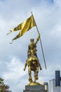 Joan of Arc Maid of Orleans statue in the French Market of New O Royalty Free Stock Photo