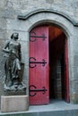 Joan of Arc Statue at Mont St. Michel Royalty Free Stock Photo