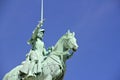 Joan of arc statue at Sacre Coeur in Paris France Royalty Free Stock Photo