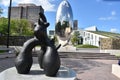 Joan Miro`s Oiseau Bird at Lillie and Hugh Roy Cullen Sculpture Garden in Houston, Texas Royalty Free Stock Photo