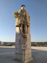 Joao III monument stone Coimbra University library