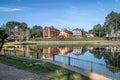 Joaquina Rita Bier Square and Lake - Gramado, Rio Grande do Sul, Brazil Royalty Free Stock Photo