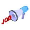 Job advertise icon, isometric style