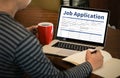JOB Application Applicant Filling Up the Online Profession Appl