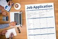 JOB Application Applicant Filling Up the Online Profession Appl