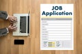 JOB Application Applicant Filling Up the Online Profession Appl