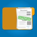 Job application approved. Flat vector illustration isolated. Royalty Free Stock Photo