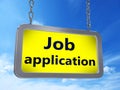 Job Application on billboard Royalty Free Stock Photo