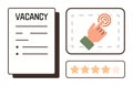Job Application With Vacancy Posting, Selection Process, and Candidate Rating Visual Elements Royalty Free Stock Photo