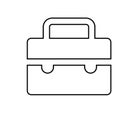 Job bag icon. Business symbol