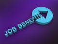 job benefits word on purple