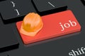 Job concept on keyboard button Royalty Free Stock Photo