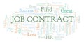 Job Contract word cloud. Royalty Free Stock Photo