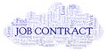 Job Contract word cloud. Royalty Free Stock Photo