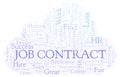 Job Contract word cloud. Royalty Free Stock Photo